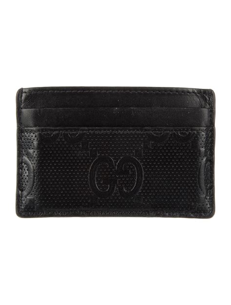 gucci black card case|gucci card case men.